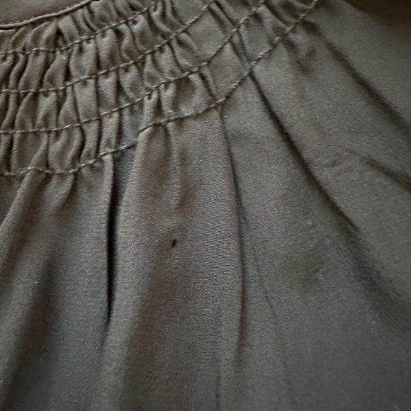 Lilly Pulitzer Silk Elsa Tunic Top Black Split Neck Boho Peasant SMALL #65774 - Picture 4 of 10